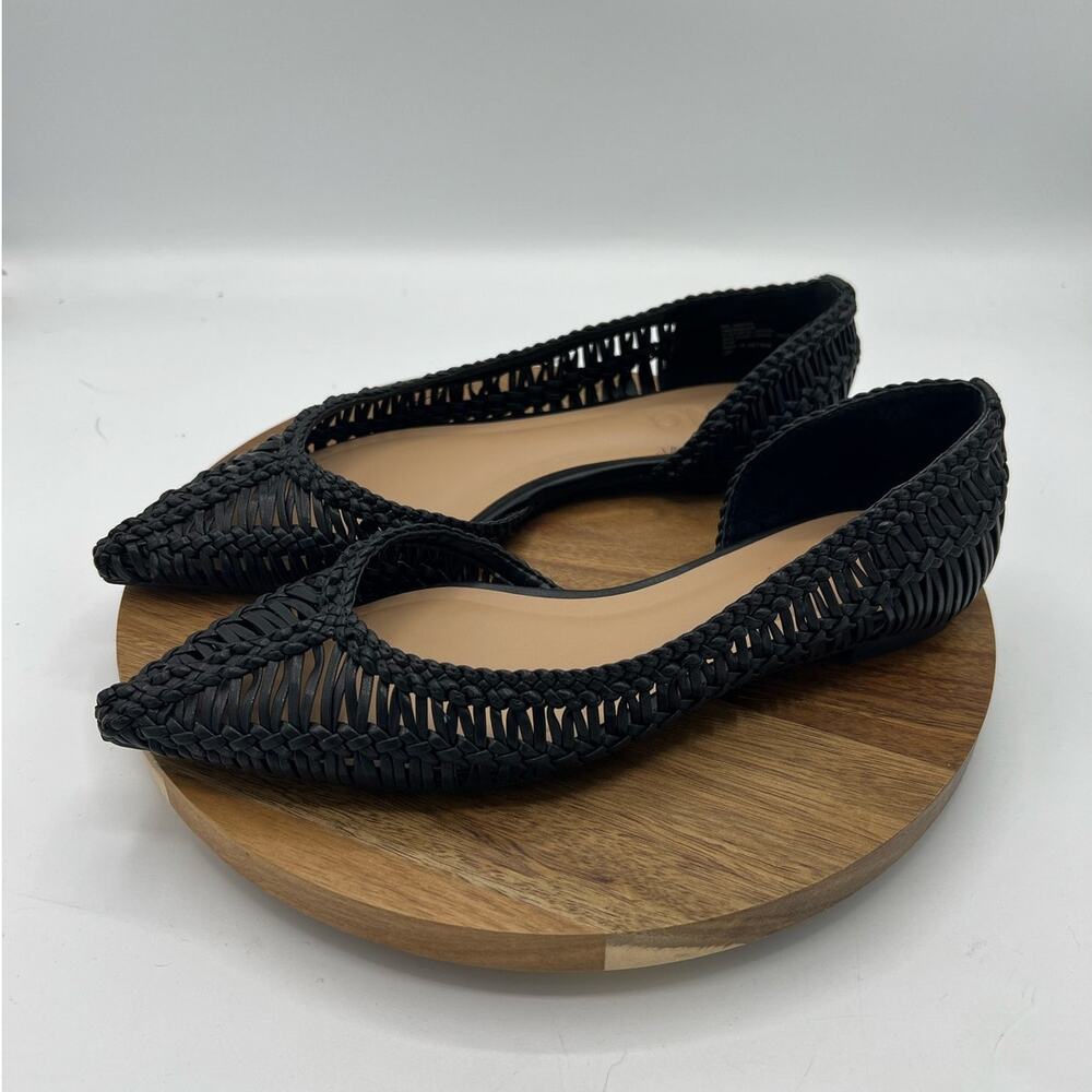 INC Abron Black Woven Flats - Women's Size 11 Ballet Slip-On - Picture 3 of 8